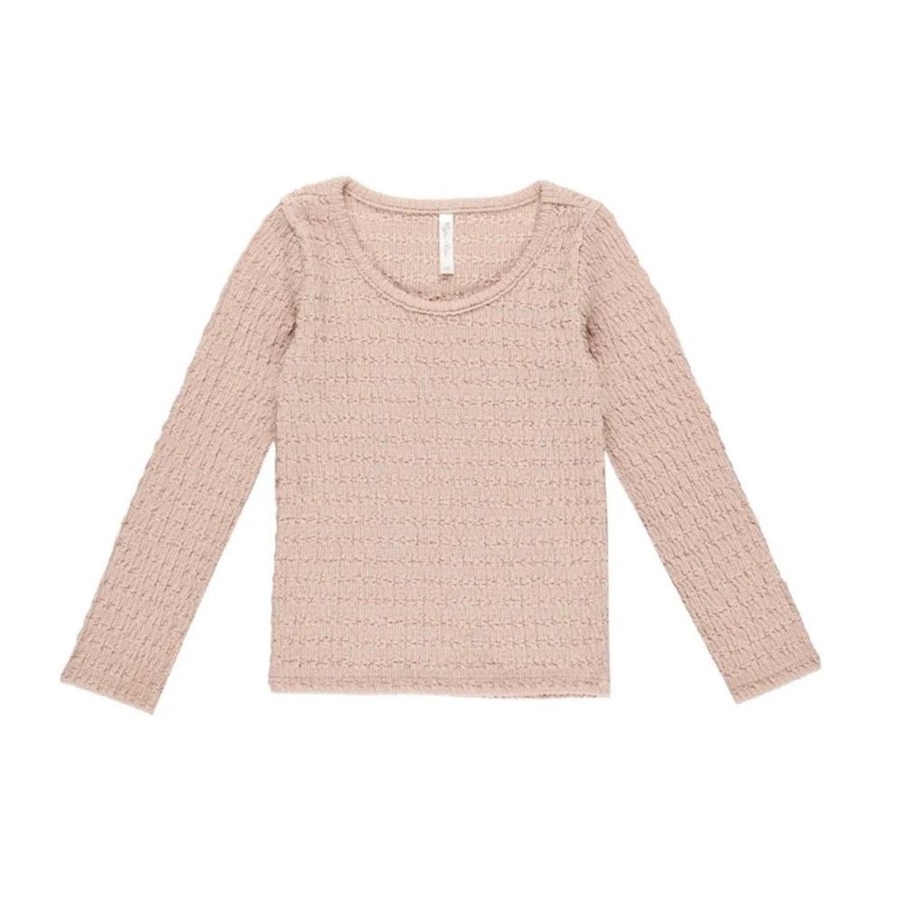 Rylee & Cru Textured Long Sleeve Top - Rose
